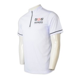 P1300   製作Polo恤 立領拉鏈  淨色  運動   健身 攀重 Polo恤製造商 小企領 恤衫領 黑白色 P1300   製作Polo恤 立領拉鏈  淨色  運動   健身 攀重 Polo恤製造商 小企領 恤衫領 黑白色